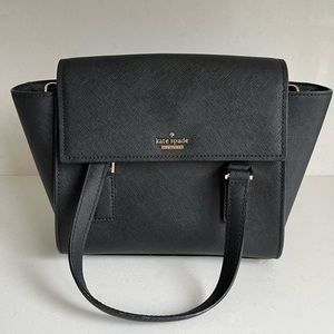 KATE SPADE - GENTLY USED - BLACK - CROSS BODY + TOP HANDLE